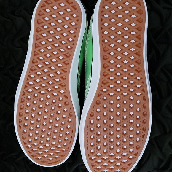 VANS NEON CHECKERED COMFY CUSH LACE UP SNEAKERS - Picture 10 of 14